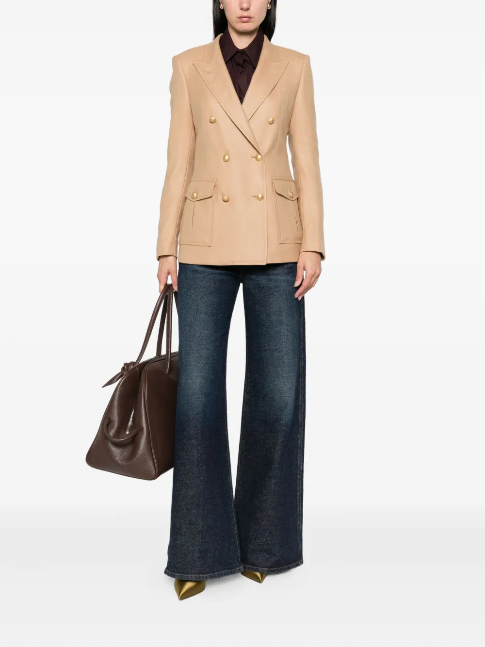 Tagliatore double-breasted blazer Beige