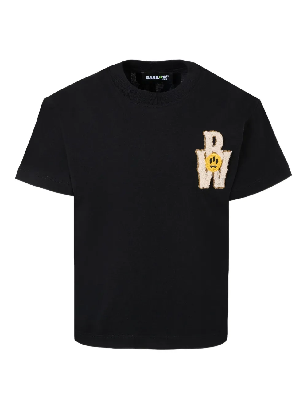 Barrow kids logo-appliqué T-shirt Zwart
