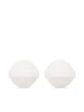 Fiorucci logo-embossed clip-on earring - White