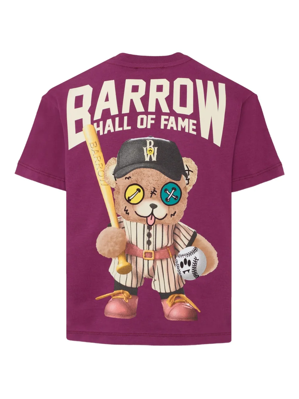 Barrow kids logo-appliqué T-shirt Paars