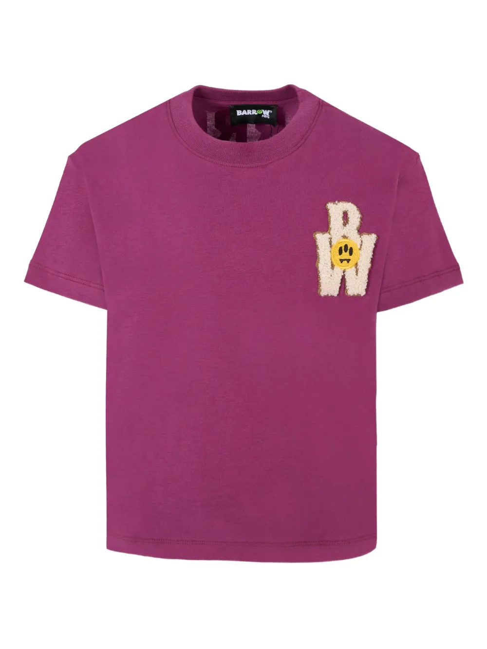 Barrow kids logo-appliqué T-shirt Paars