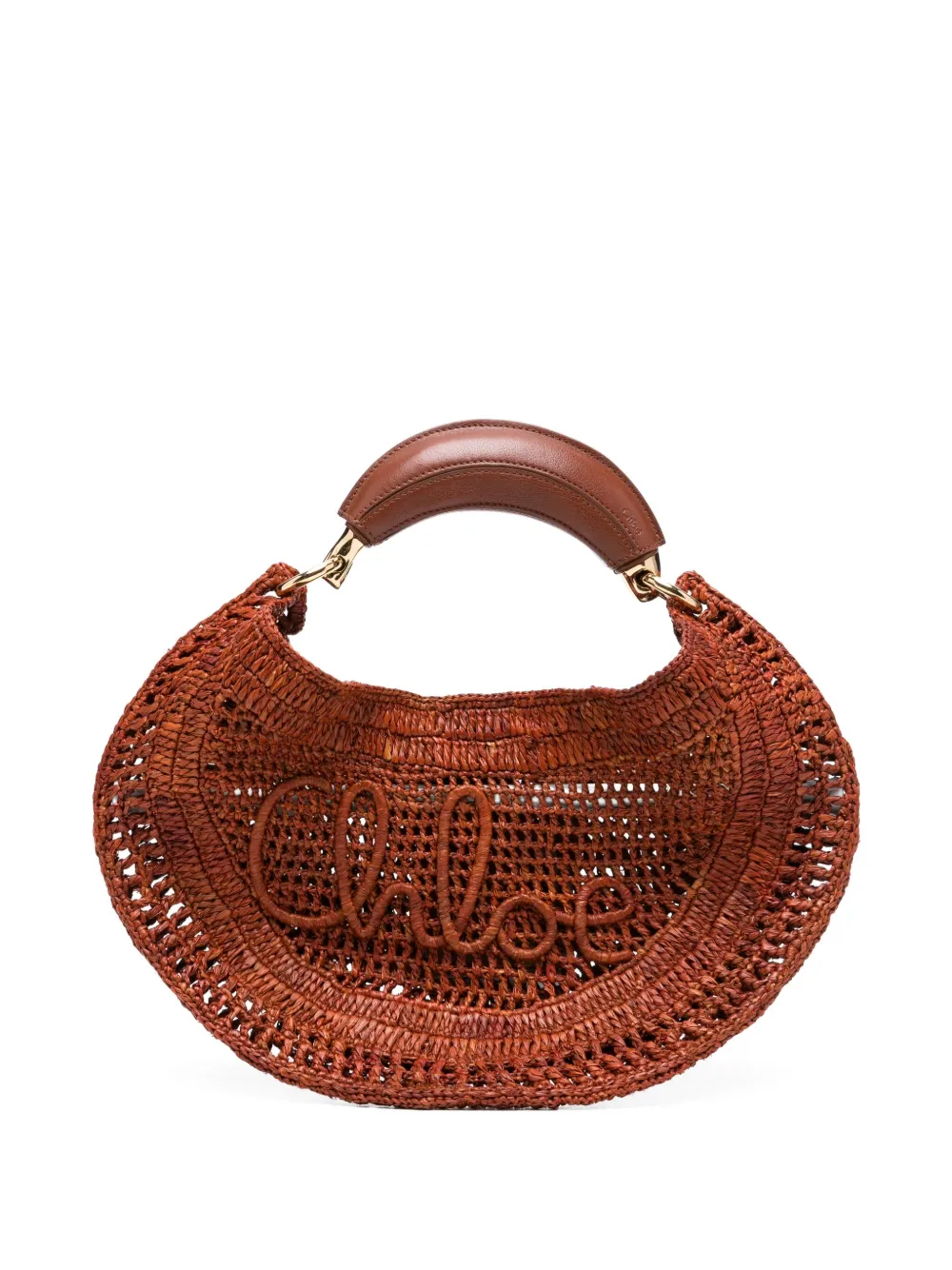 Chloé Summer Banana geweven shopper Bruin