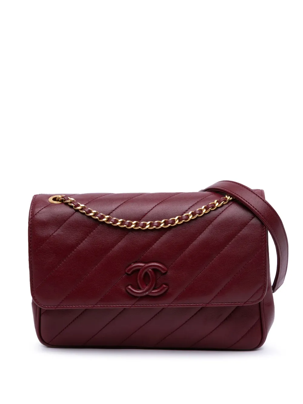 CHANEL Pre-Owned 2015-2016 ココマーク マトラッセ フラップ ショルダーバッグ - レッド CHANEL Pre-Owned 2015-2016 ココマーク マトラッセ フラップ ショルダーバッグ - レッド