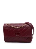 CHANEL Pre-Owned 2015-2016 Diagonal Quilted Lambskin CC Signature Flap crossbody bag - Red