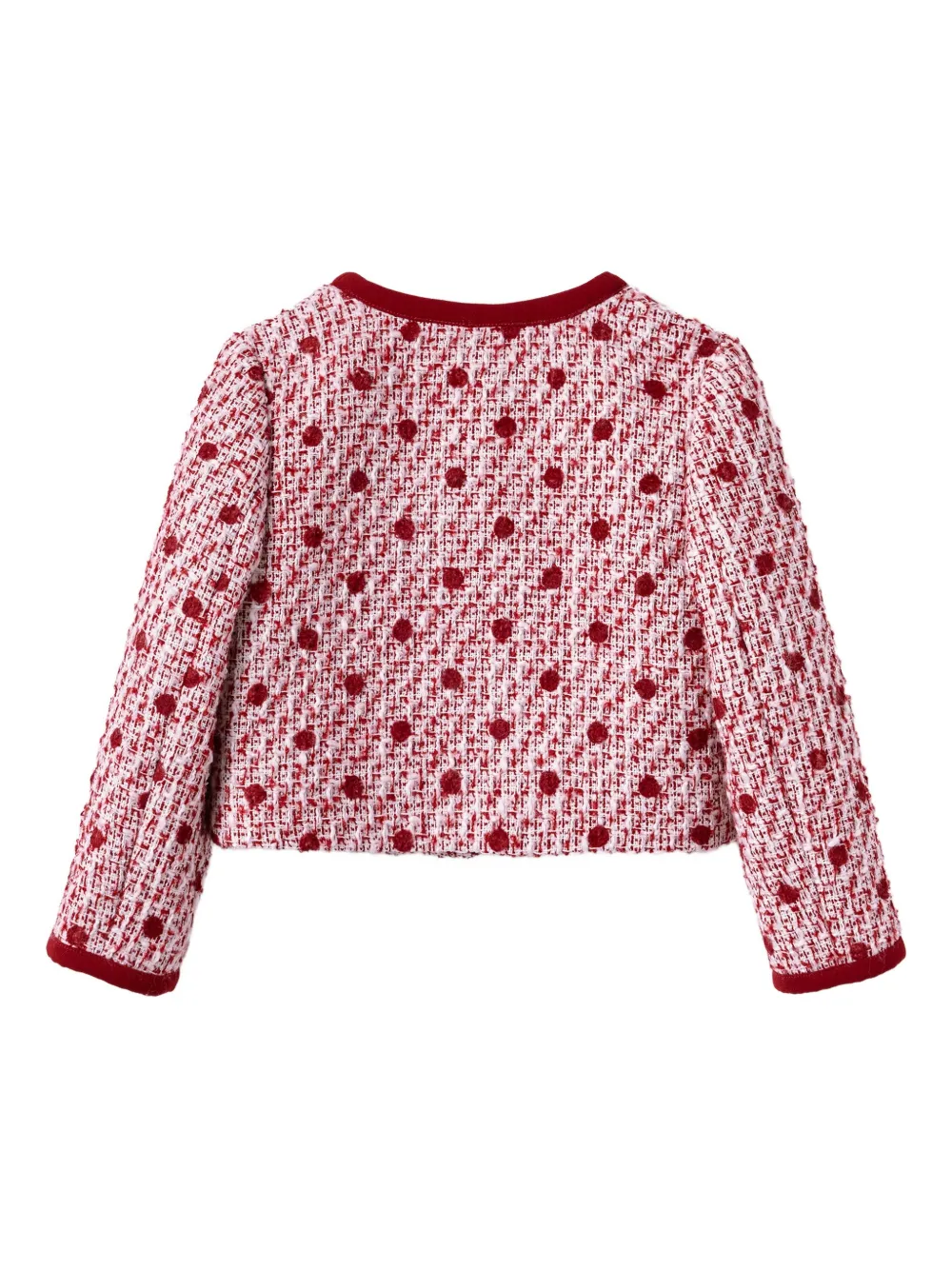 Self-Portrait Kids Tweed jack met stippen Rood
