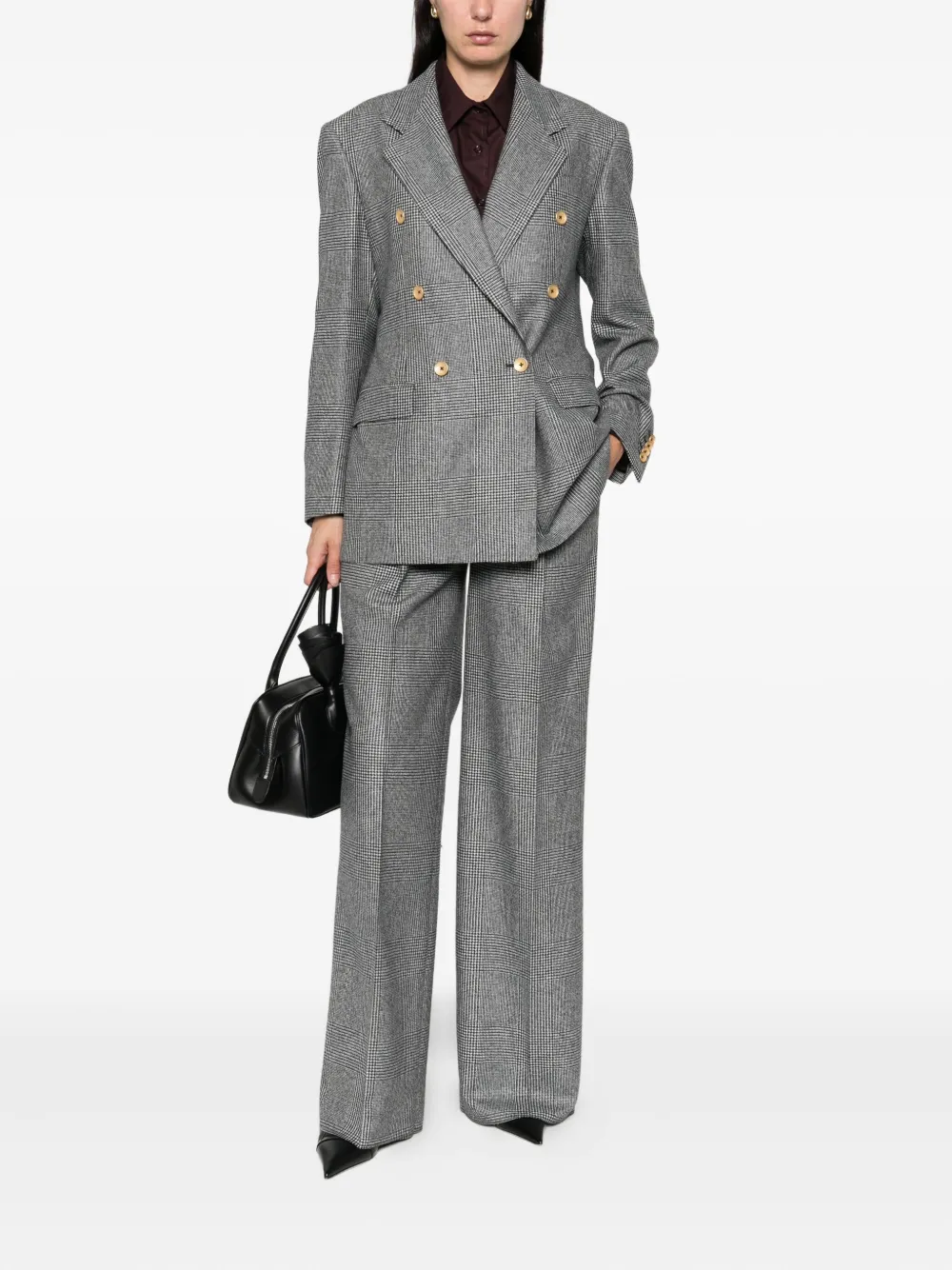 Tagliatore plaid-pattern double-breasted suit Zwart