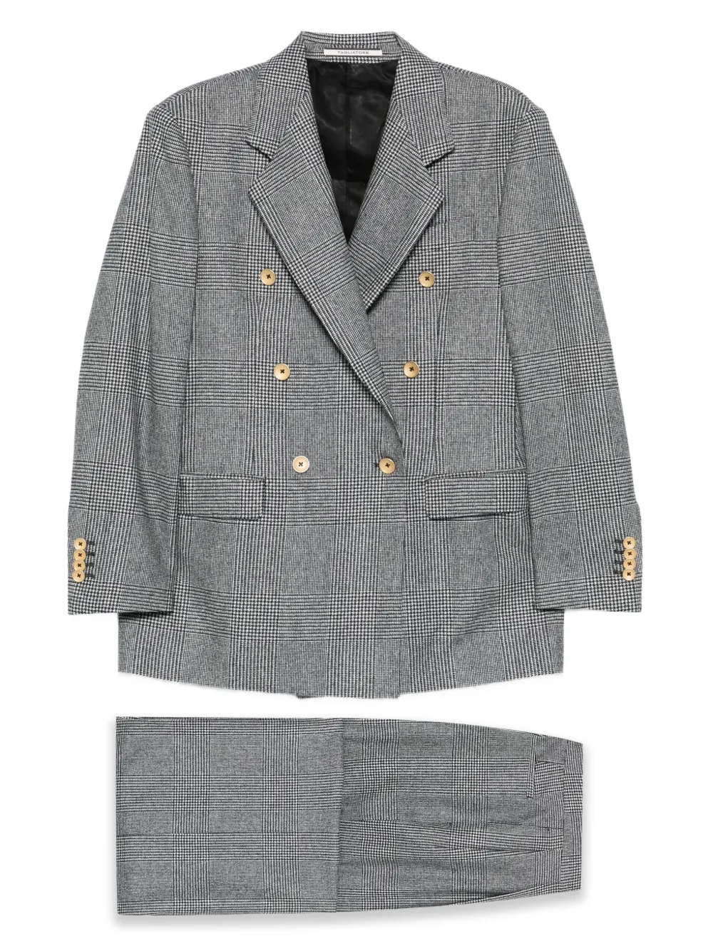 Tagliatore plaid-pattern double-breasted suit Zwart