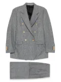 Tagliatore plaid-pattern double-breasted suit - Black