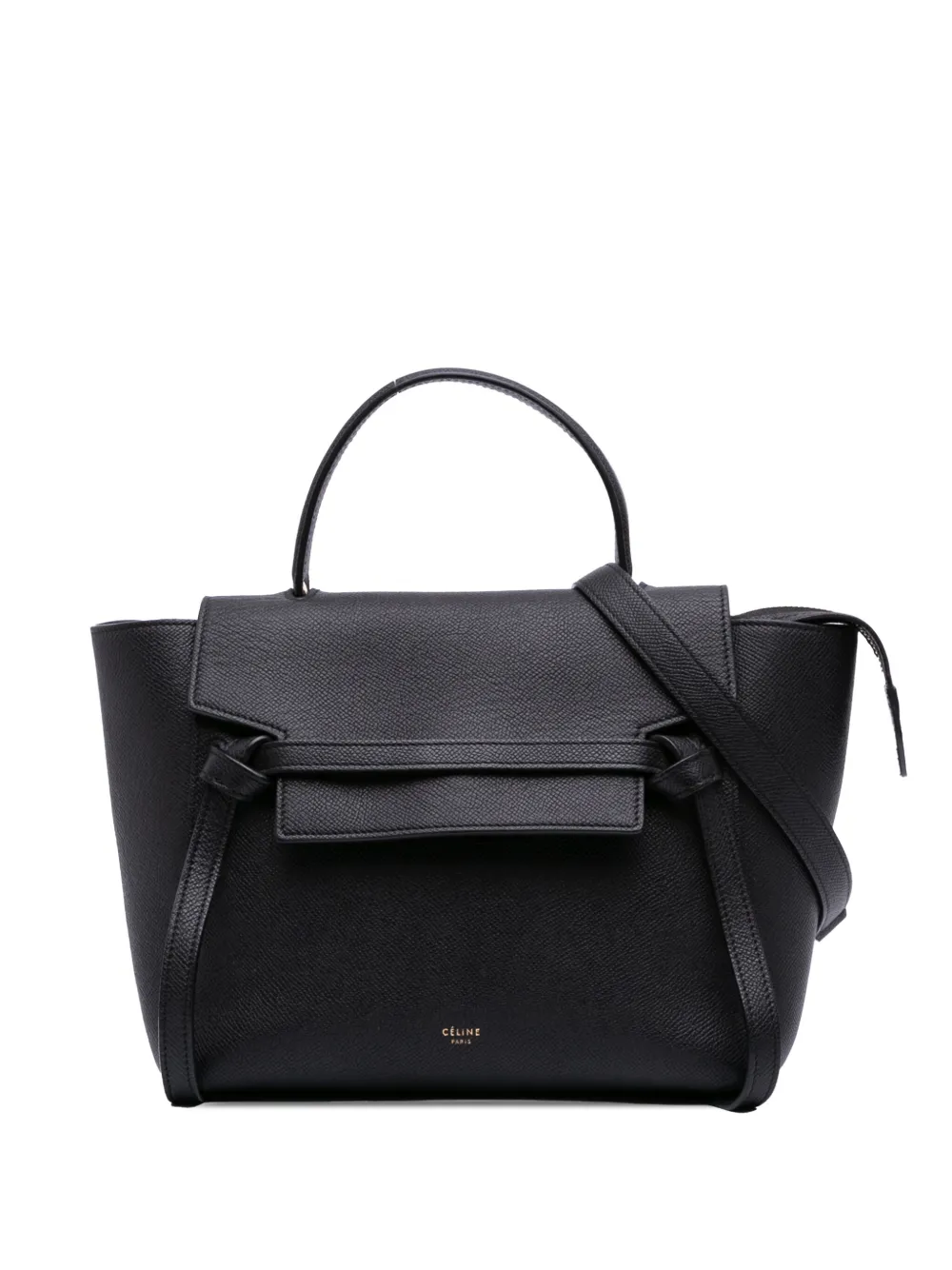 Céline Pre-Owned 2016 マイクロ グレインカーフ ベルトバッグ サッチェルバッグ - ブラック Céline Pre-Owned 2016 マイクロ グレインカーフ ベルトバッグ サッチェルバッグ - ブラック