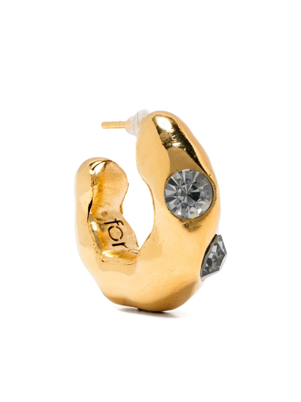 Forte Forte Dangling strass earrings - Oro