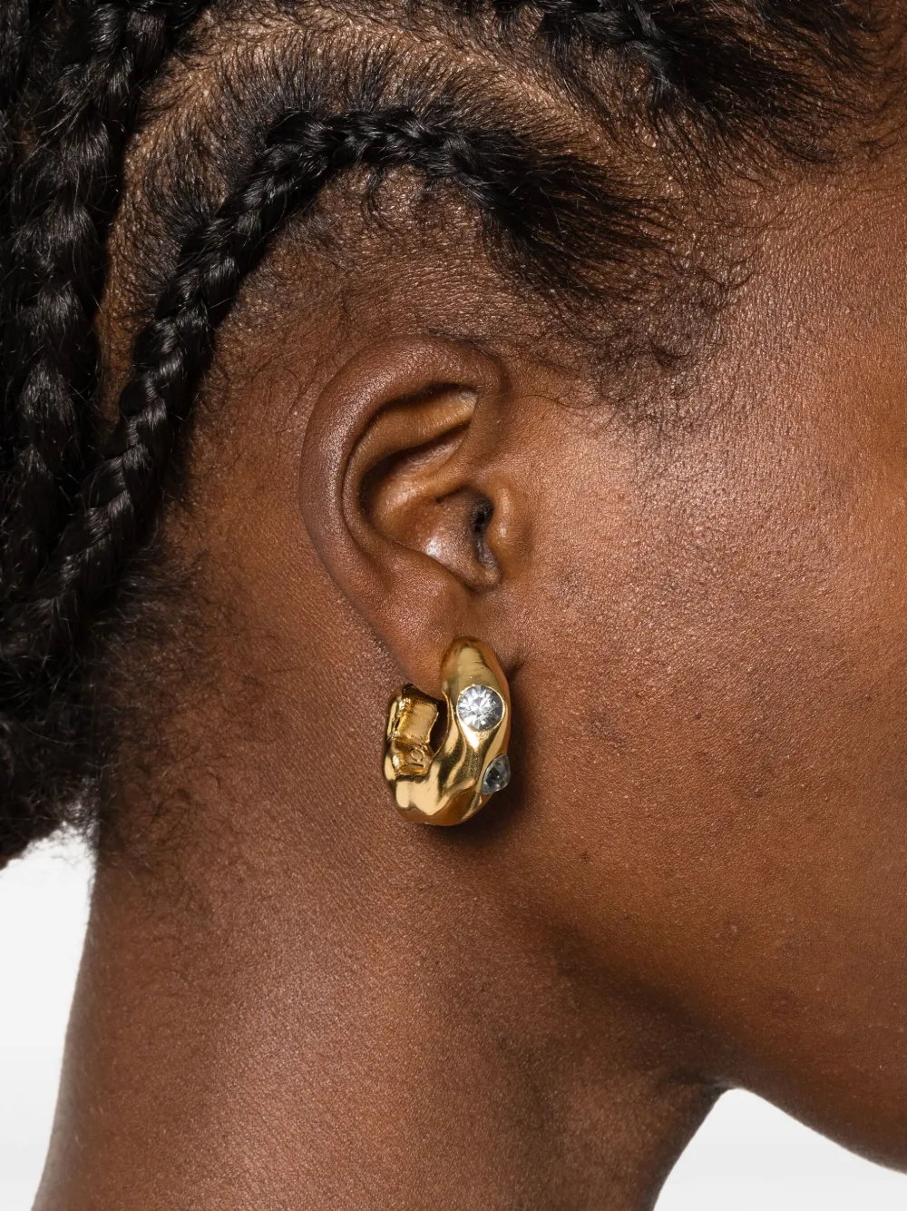 Forte Forte Dangling oorbellen met stras - Goud
