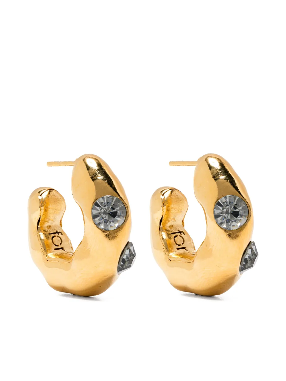 Forte Forte Dangling strass earrings | Gold | Image 1
