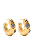 Forte Forte Dangling strass earrings - Gold
