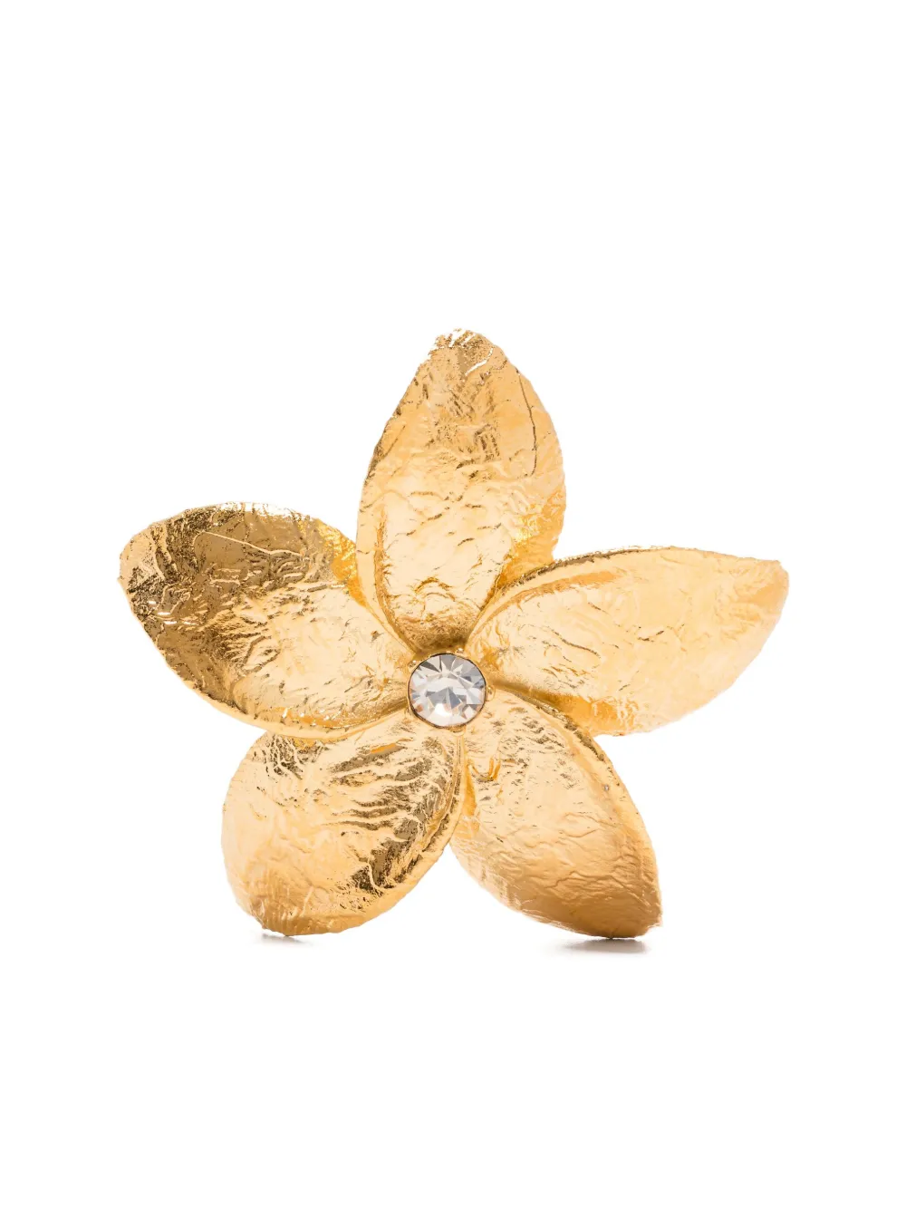 Forte Forte Flower-shaped Crystal Earrings In Gold