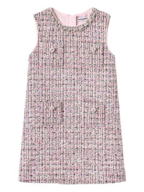 Self-Portrait Kids embellished tweed dress