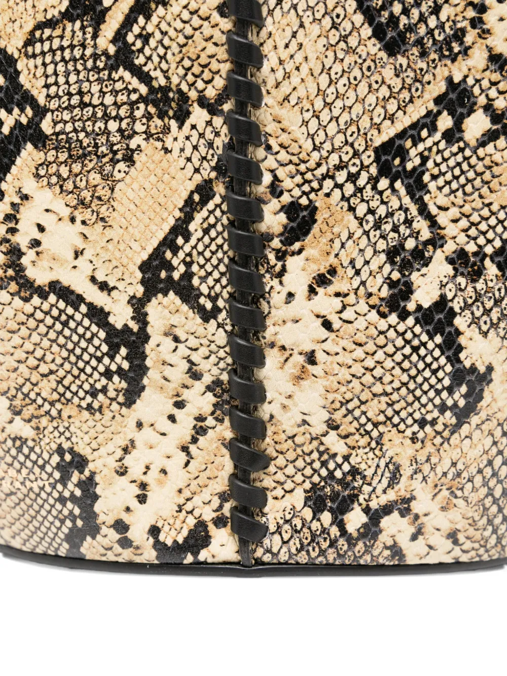 ISABEL MARANT snakeskin-print drawstring tote bag Zwart