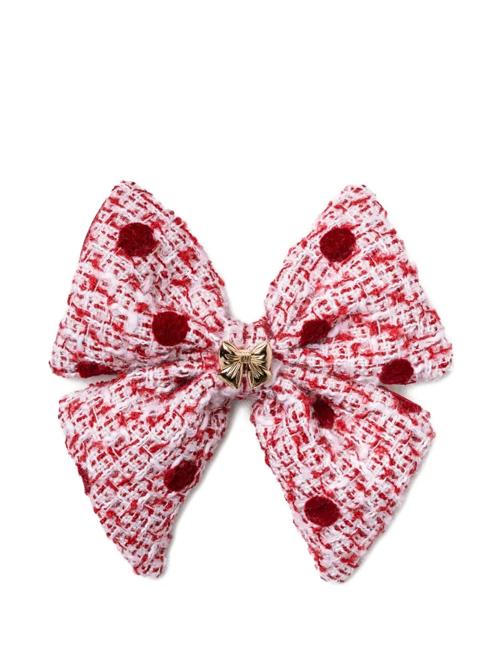 Self-Portrait Kids polka-dot hair clips | Red | Image 1