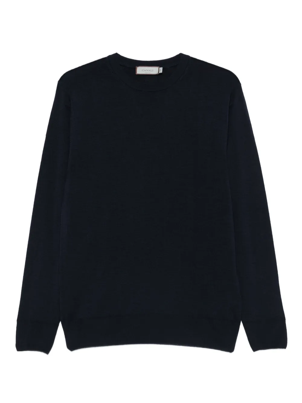 Canali Wollen trui met ronde hals Blauw