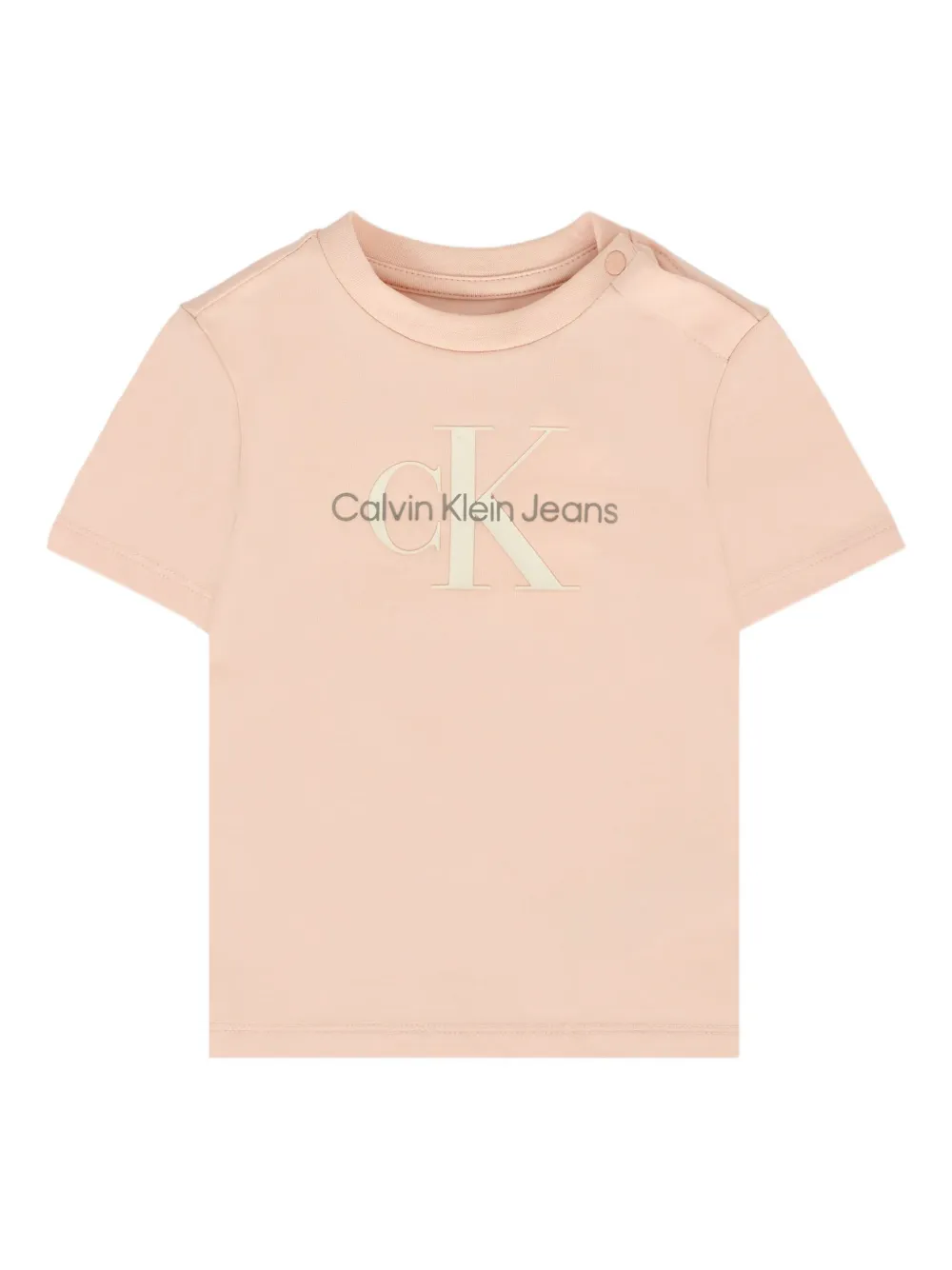 Calvin Klein Kids logo-embroidered T-shirt Roze