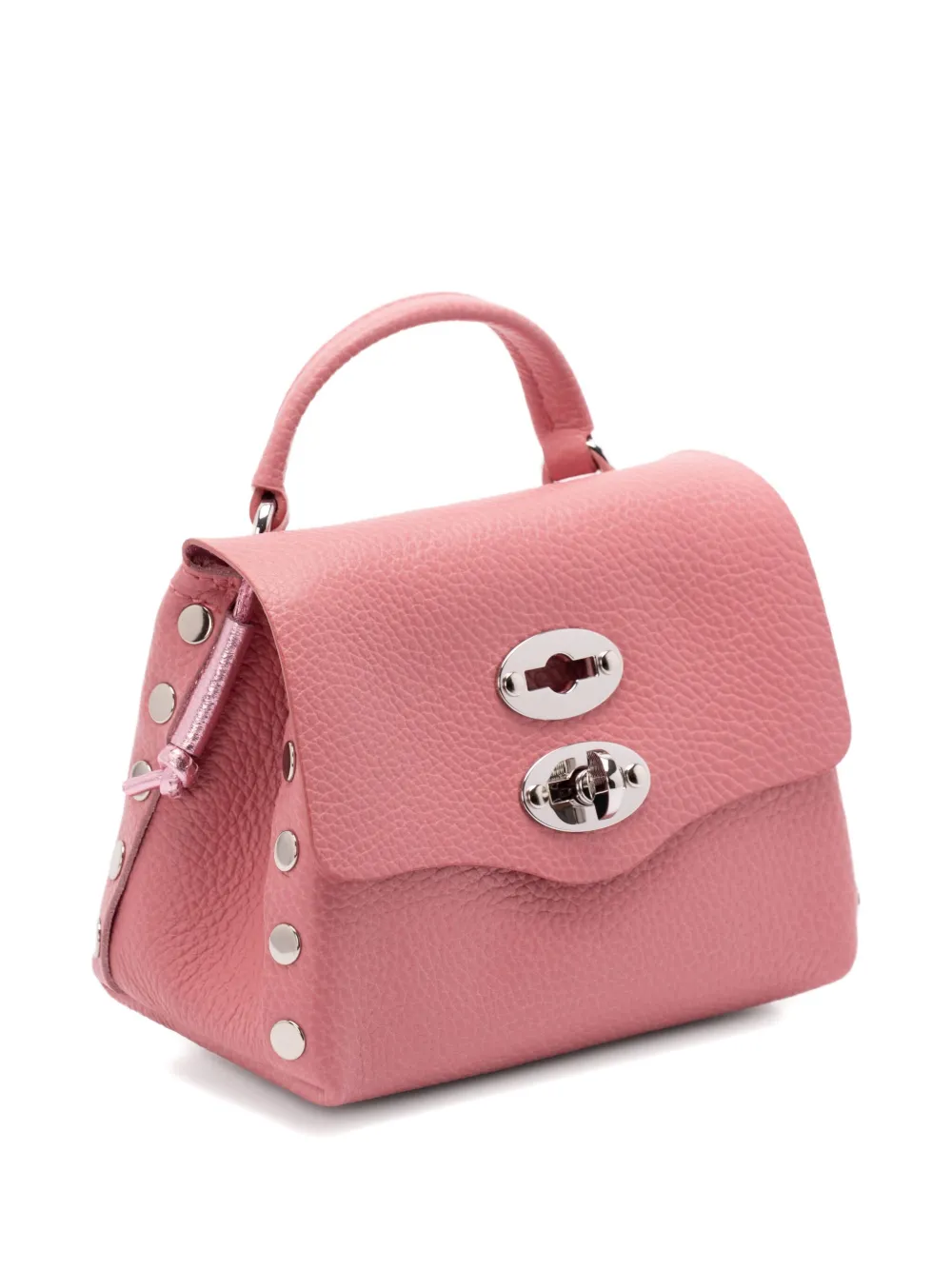 Zanellato Postina pebbled shoulder bag Roze