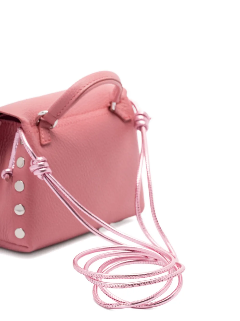 Zanellato Postina pebbled shoulder bag Roze