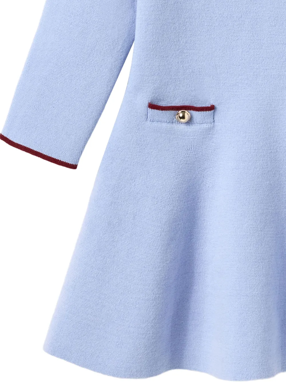 Self-Portrait Kids Jurk met polokraag en knopen BLUE