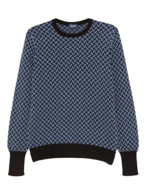 Drumohr geometric-pattern crew-neck sweater