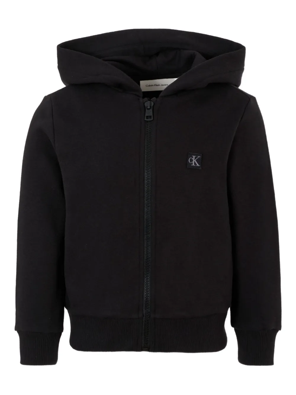 Calvin Klein Kids zip-up cotton hoodie - ブラック Calvin Klein Kids zip-up cotton hoodie - ブラック