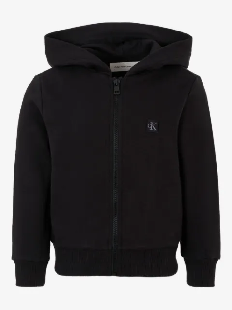 Calvin Klein Kids zip-up cotton hoodie