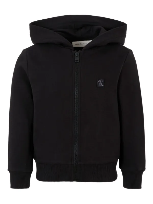 Calvin Klein Kids zip-up Cotton Hoodie Black FARFETCH VN