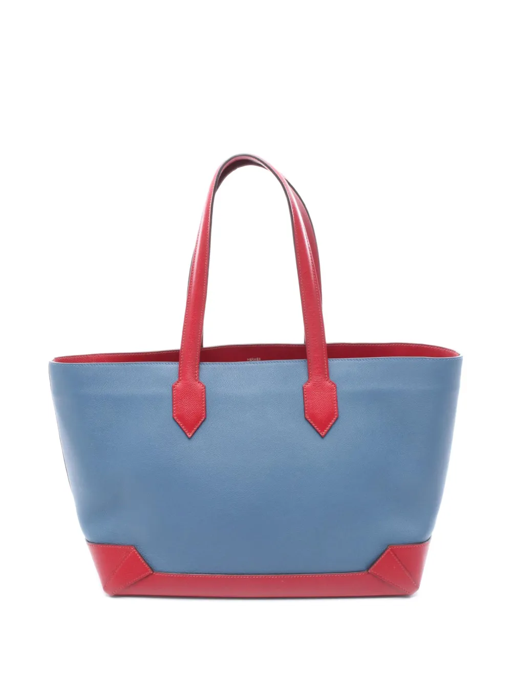Pre-owned Hermes 2016 Bicolor Evercolor And Epsom Maxibox Cabas 36 Tote Bag