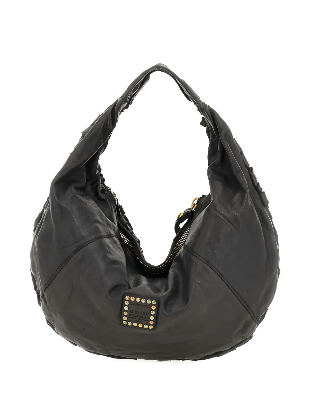 Campomaggi Edera leather shoulder bag - Zwart