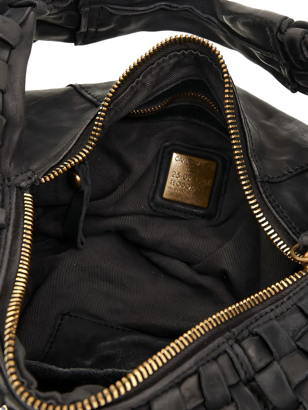 Campomaggi Edera leren schoudertas Zwart