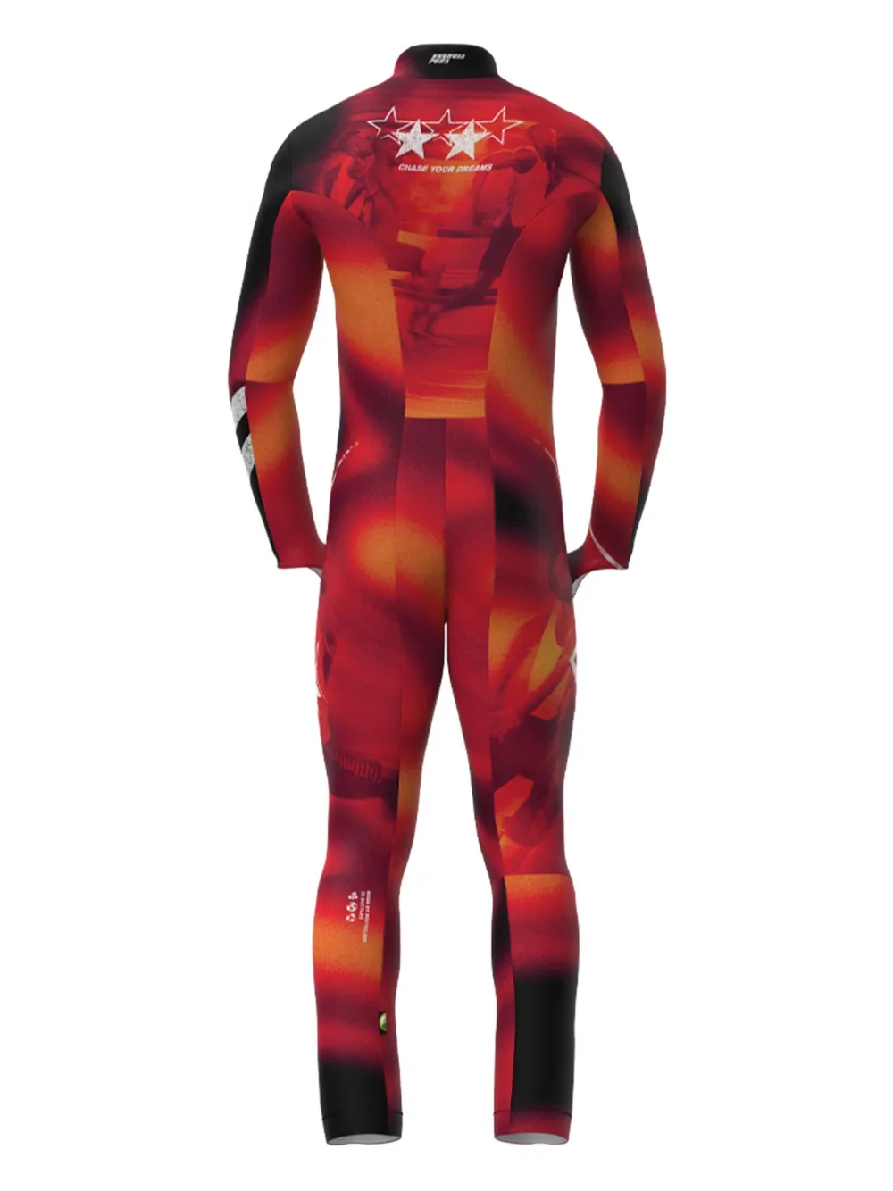 ENERGIA PURA flame-print racing jumpsuit - Rood