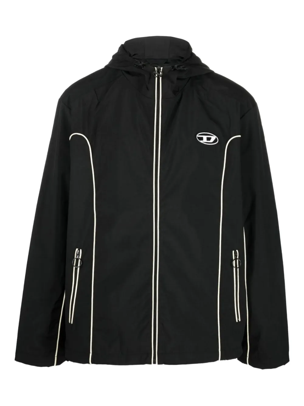Diesel hooded panelled jacket | Black | Image 1