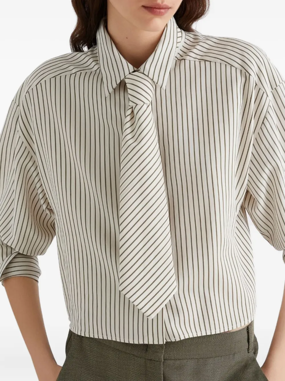 Marella Gestreept shirt Beige