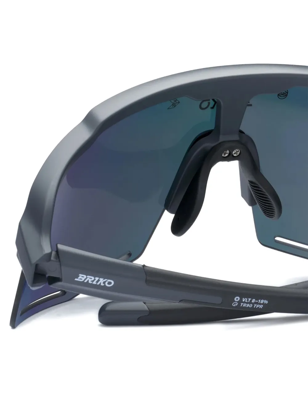 BRIKO Komi Sharp Lite zonnebril met shield montuur Grijs