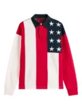 Tommy Hilfiger flag-panel polo shirt - Red