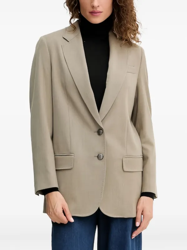 Marella Elegia two-button Twill Blazer Neutrals FARFETCH AU