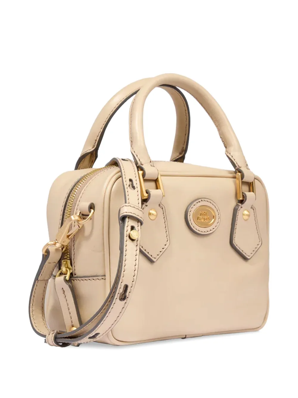 The Bridge logo-plaque tote bag - Beige