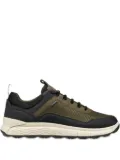 Geox textured panelled low-top sneakers - Green