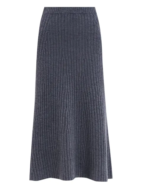 TWINSET ribbed flared midi skirt