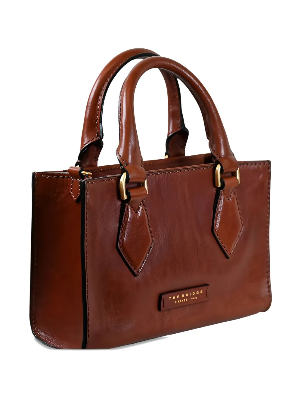 The Bridge leather top-handle tote bag - Bruin