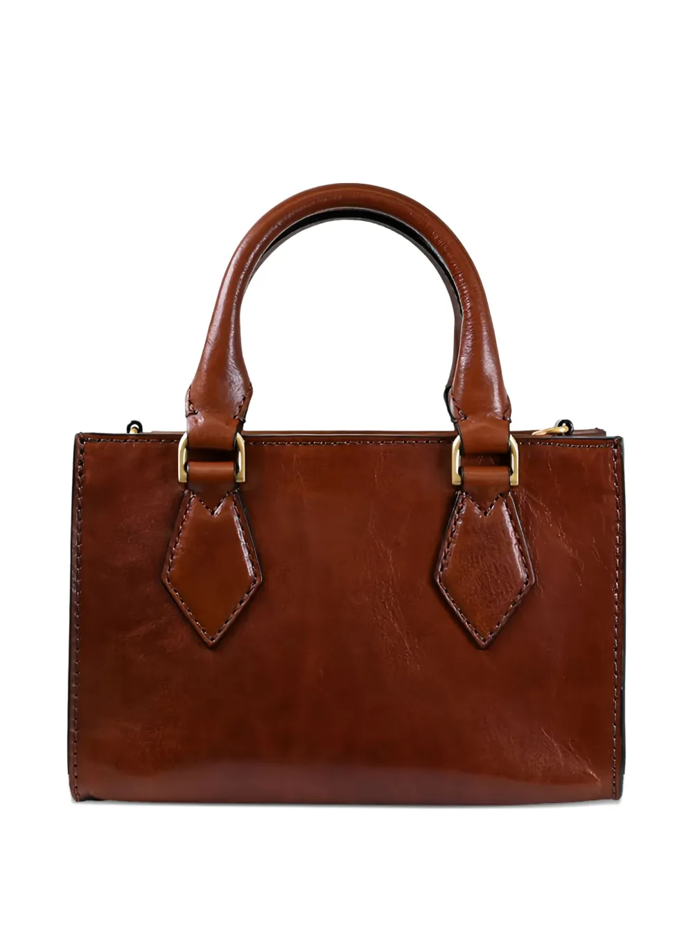 The Bridge Leather Top-handle Tote Bag In Brown