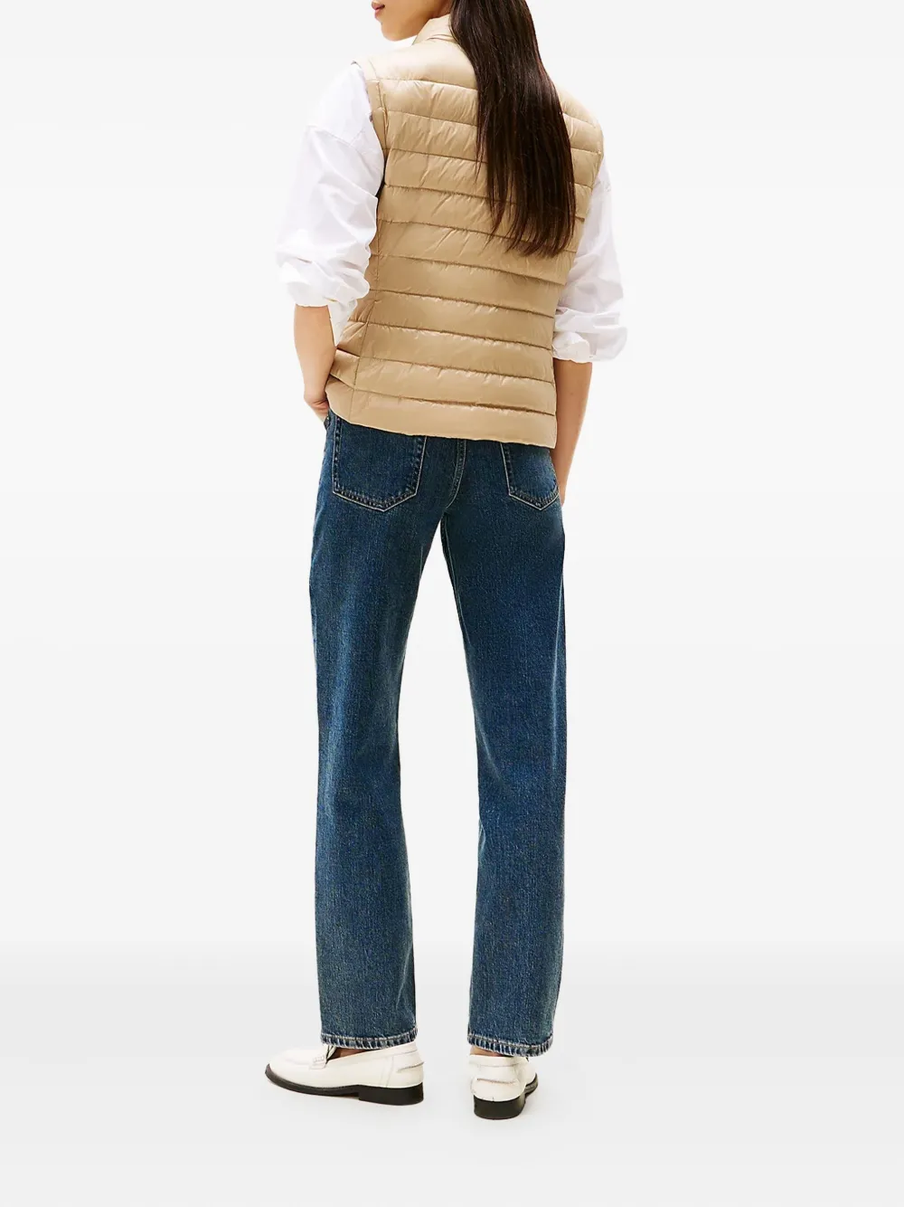 Tommy Hilfiger Ultra Light Padded Packable Gilet In Neutral