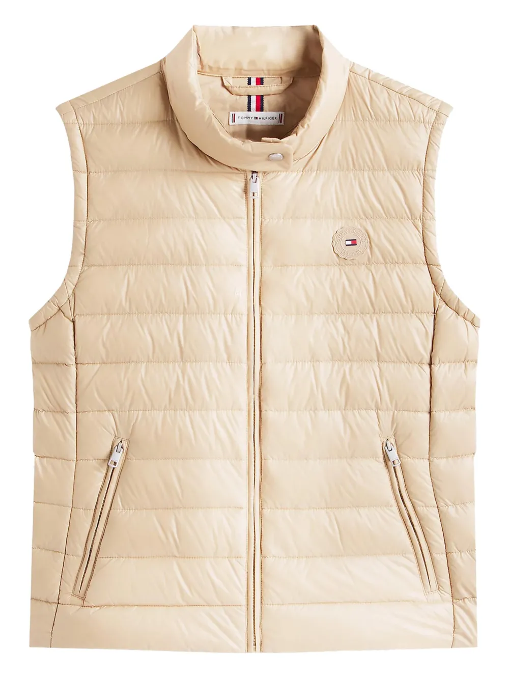 Tommy Hilfiger Ultra Light Padded Packable Gilet In Neutral