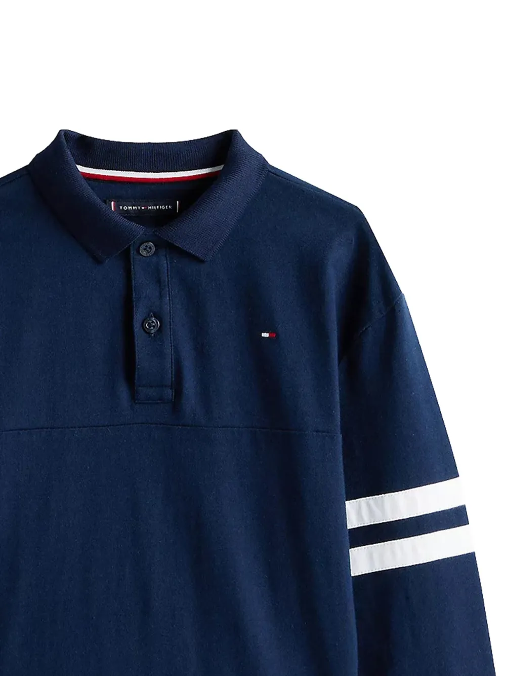 Tommy Hilfiger Junior rugby-stripe long-sleeve polo shirt | Boys Polo Shirts | Image 2