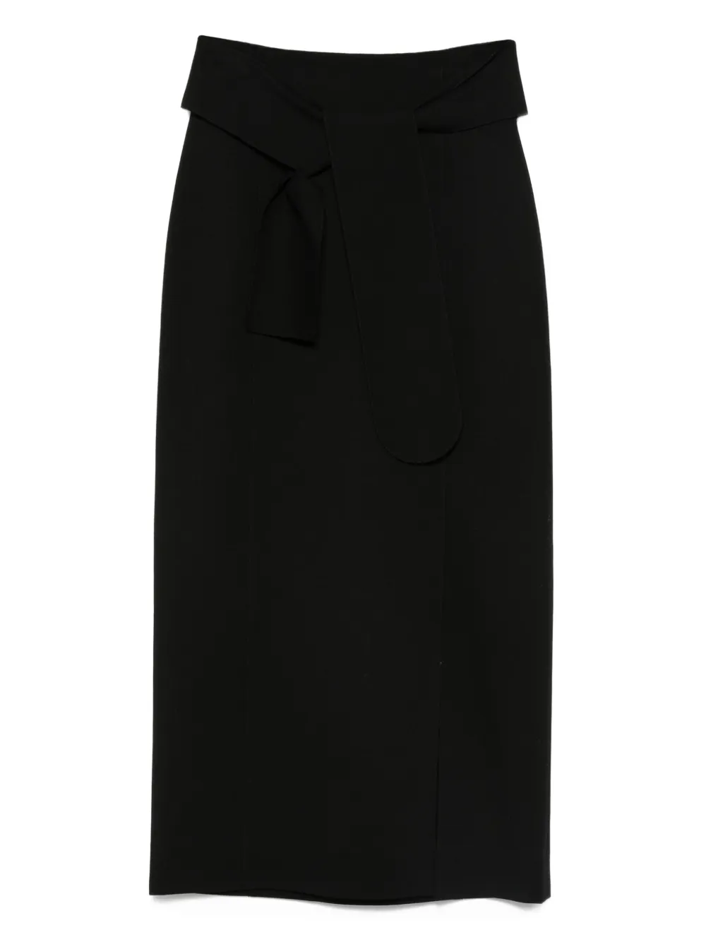 wrap-detail midi skirt