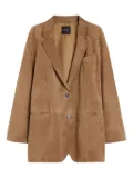 Weekend Max Mara suede single-breasted blazer - Brown