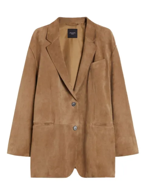 Weekend Max Mara suede single-breasted blazer